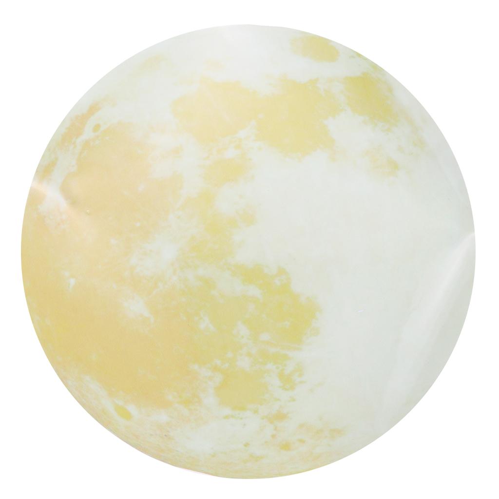 Glow In the Dark Luminous 3D Moon Sticker Vinyl Art Wall Decal Dia. 30cm_12