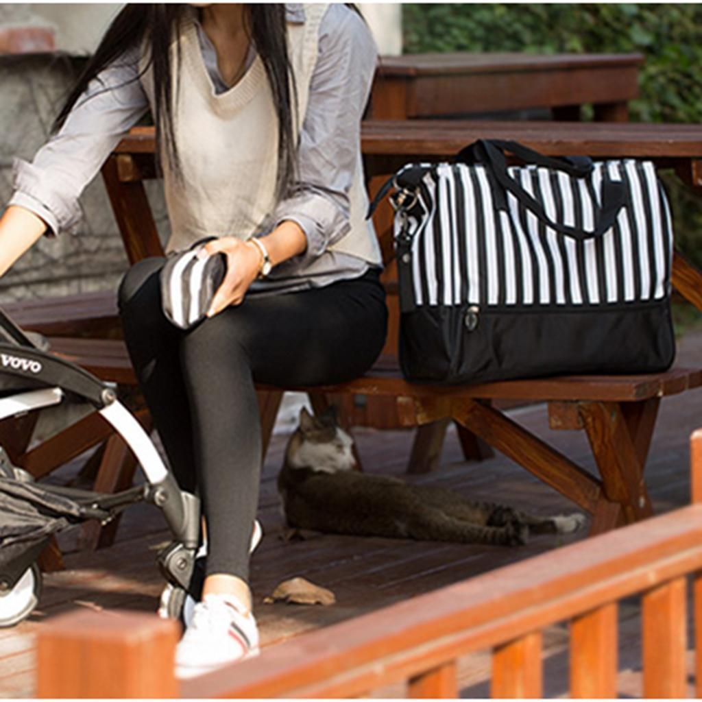 Multifunctional Large Capacity Outdoor Stylish Mummy Bag Black stripe