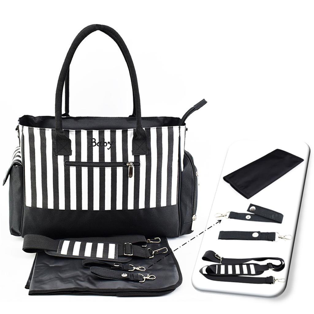 Multifunctional Large Capacity Outdoor Stylish Mummy Bag Black stripe