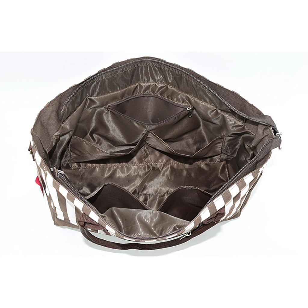 Multifunctional Large Capacity Outdoor Stylish Mummy Bag Brown stripe