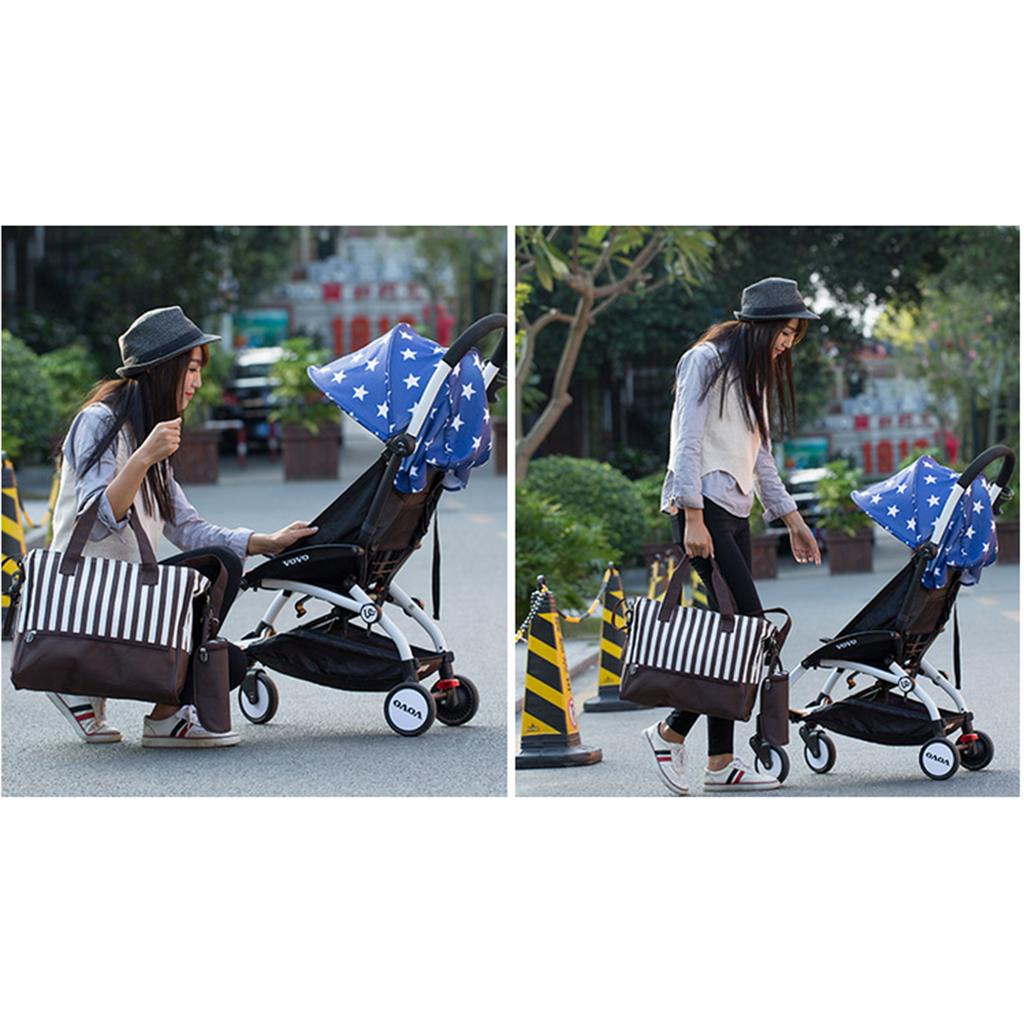 Multifunctional Large Capacity Outdoor Stylish Mummy Bag Brown stripe
