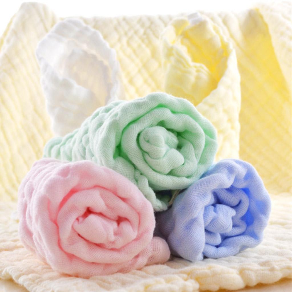 Baby Handkerchief Gauze Nursing Towel Clean Infants Feeding Towel Yellow