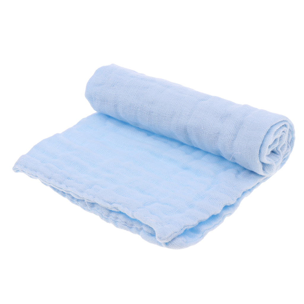 Baby Handkerchief Gauze Nursing Towel Clean Infants Feeding Towel Light blue