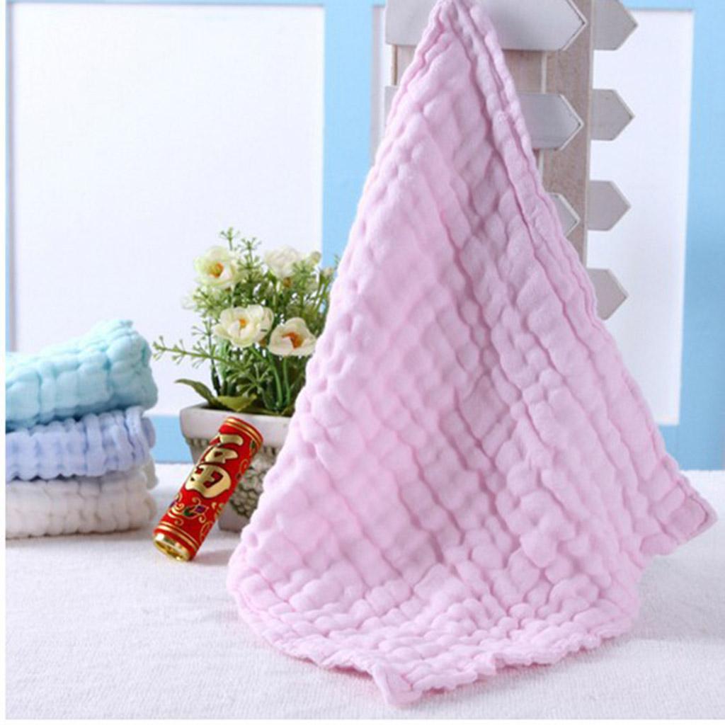 Baby Handkerchief Gauze Nursing Towel Clean Infants Feeding Towel Pink
