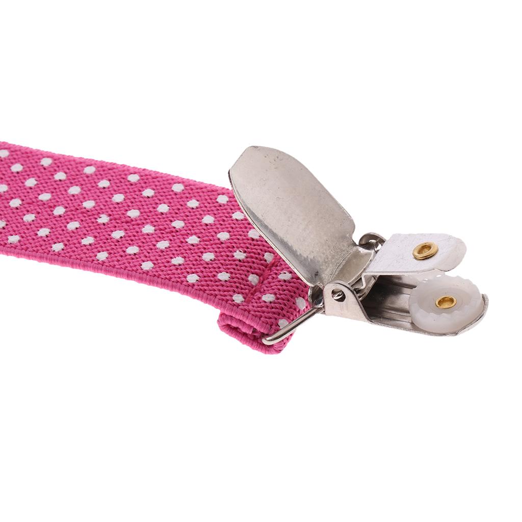 Toddler Adjustable Suspender Children's Harness Clip Collar Suit Rose red