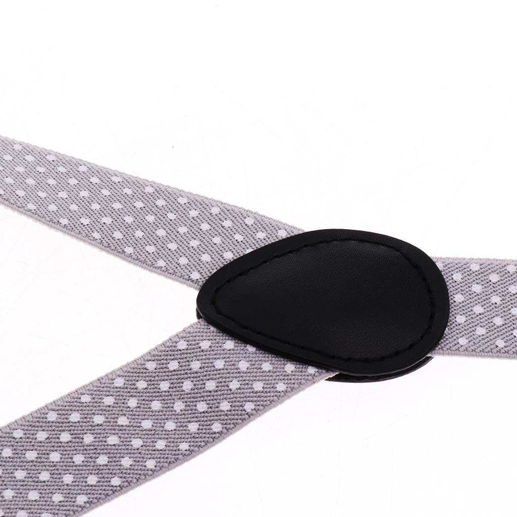 Toddler Adjustable Suspender Children's Harness Clip Collar Suit Gray