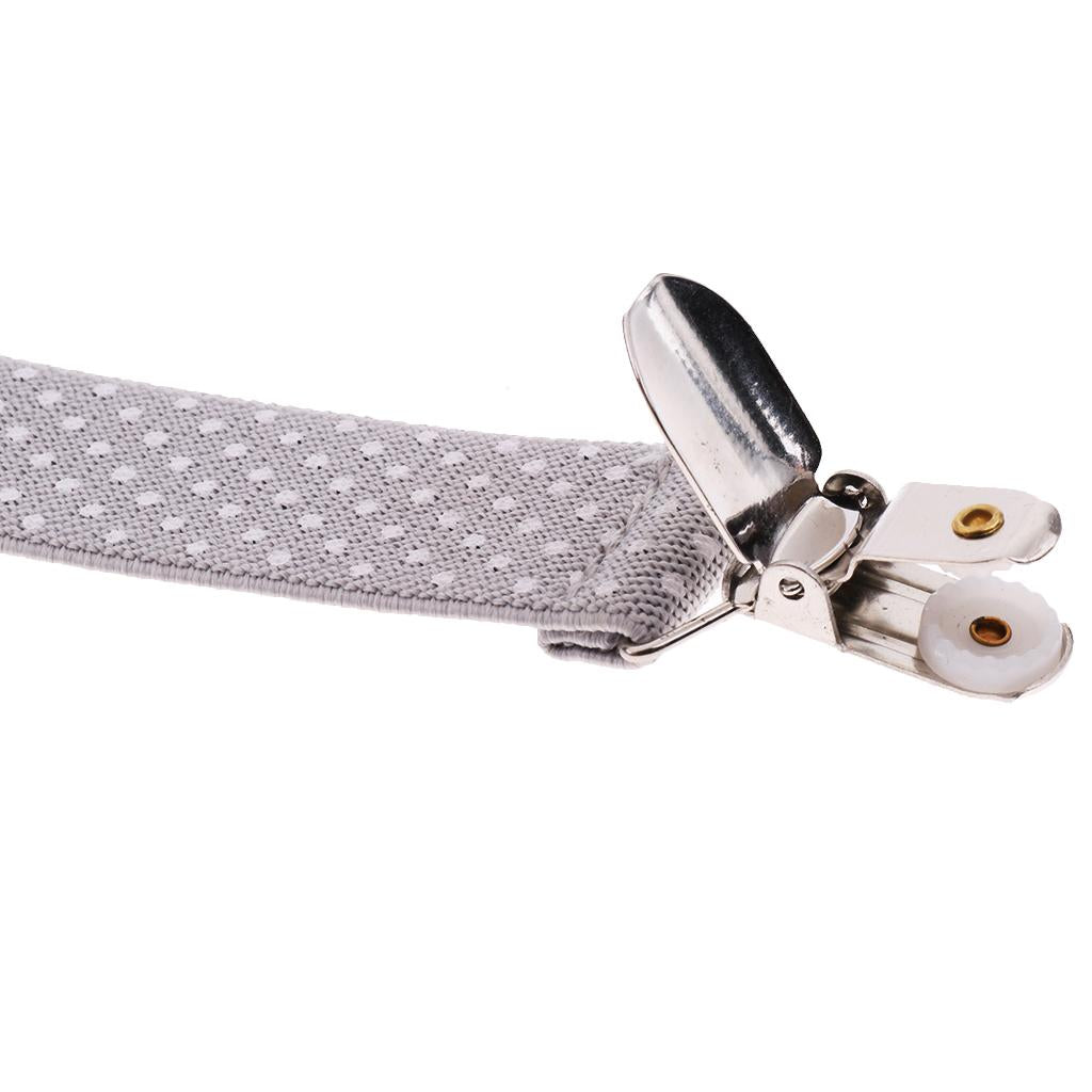 Toddler Adjustable Suspender Children's Harness Clip Collar Suit Gray