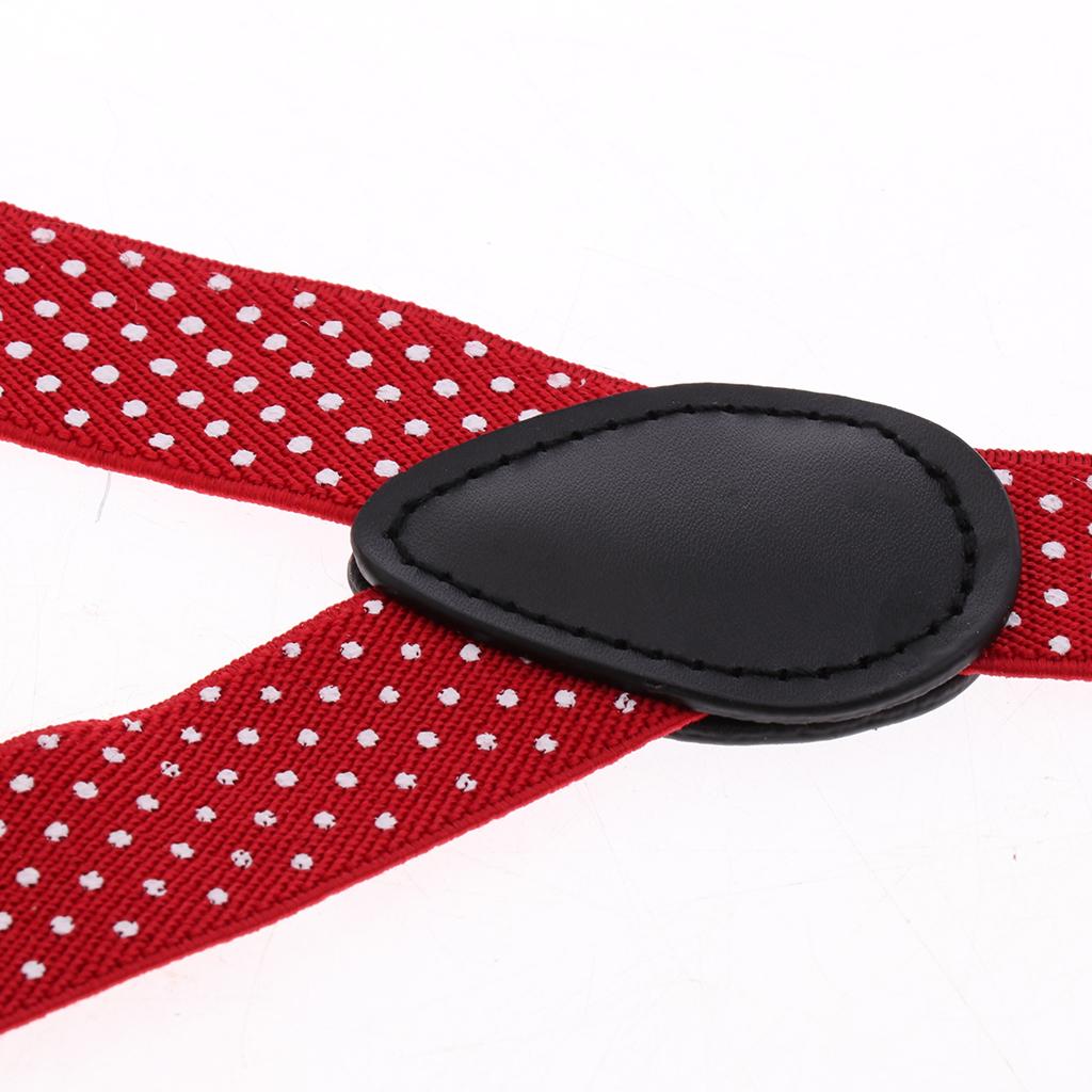 Toddler Adjustable Suspender Children's Harness Clip Collar Suit Wine red