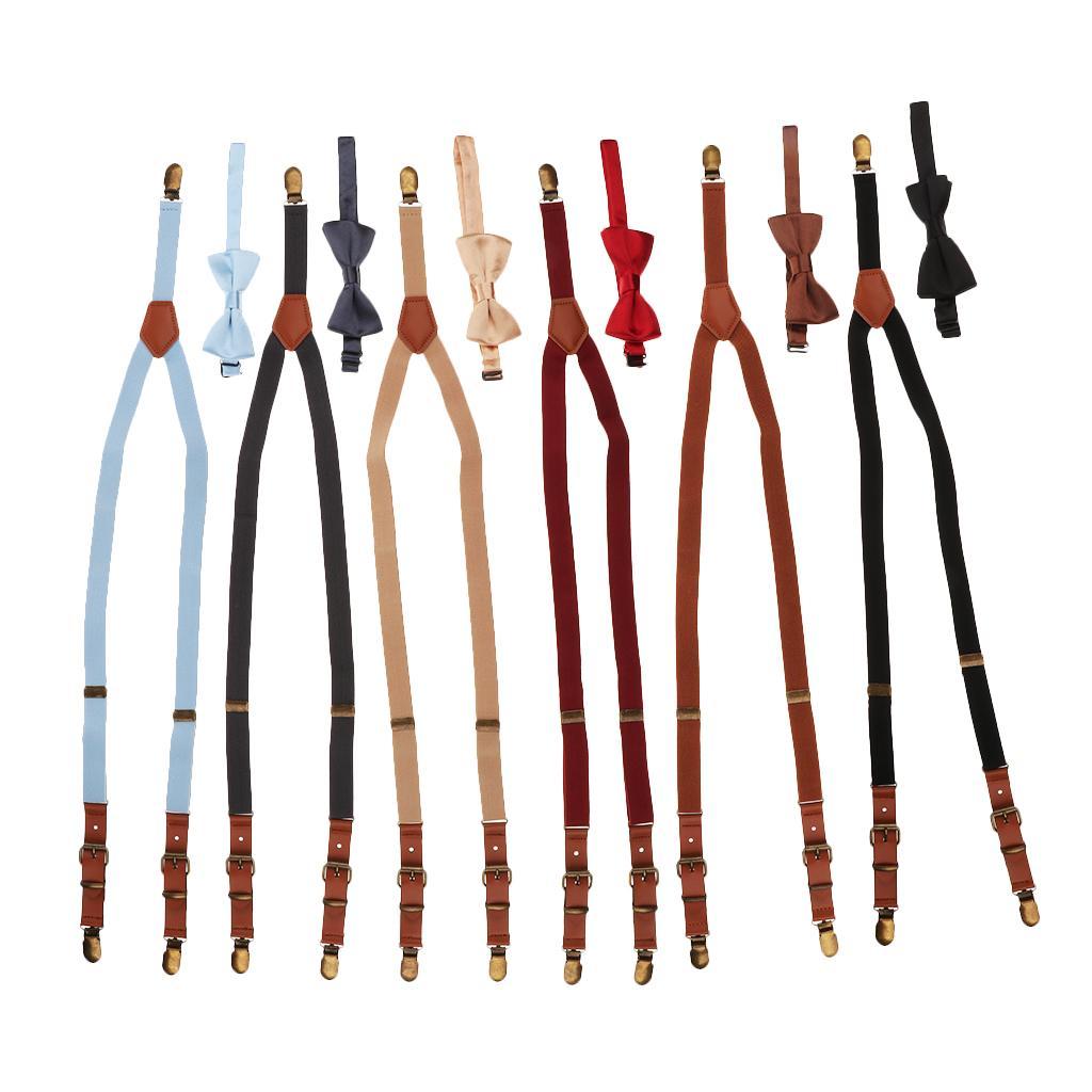 Baby Boys Adjustable Elastic Suspenders Beige