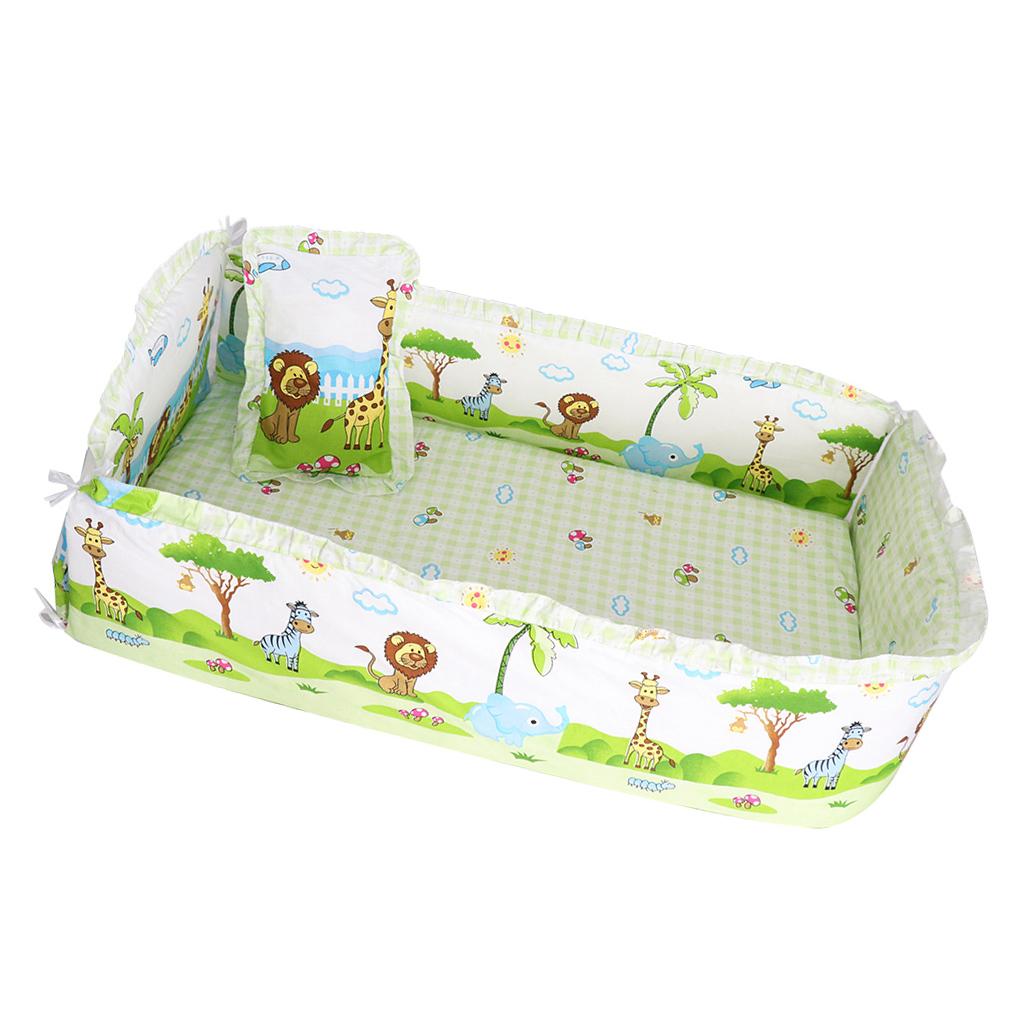 Crib Bedding Set Comforter Bed Surround Mattress 100x58cm Fantasy island