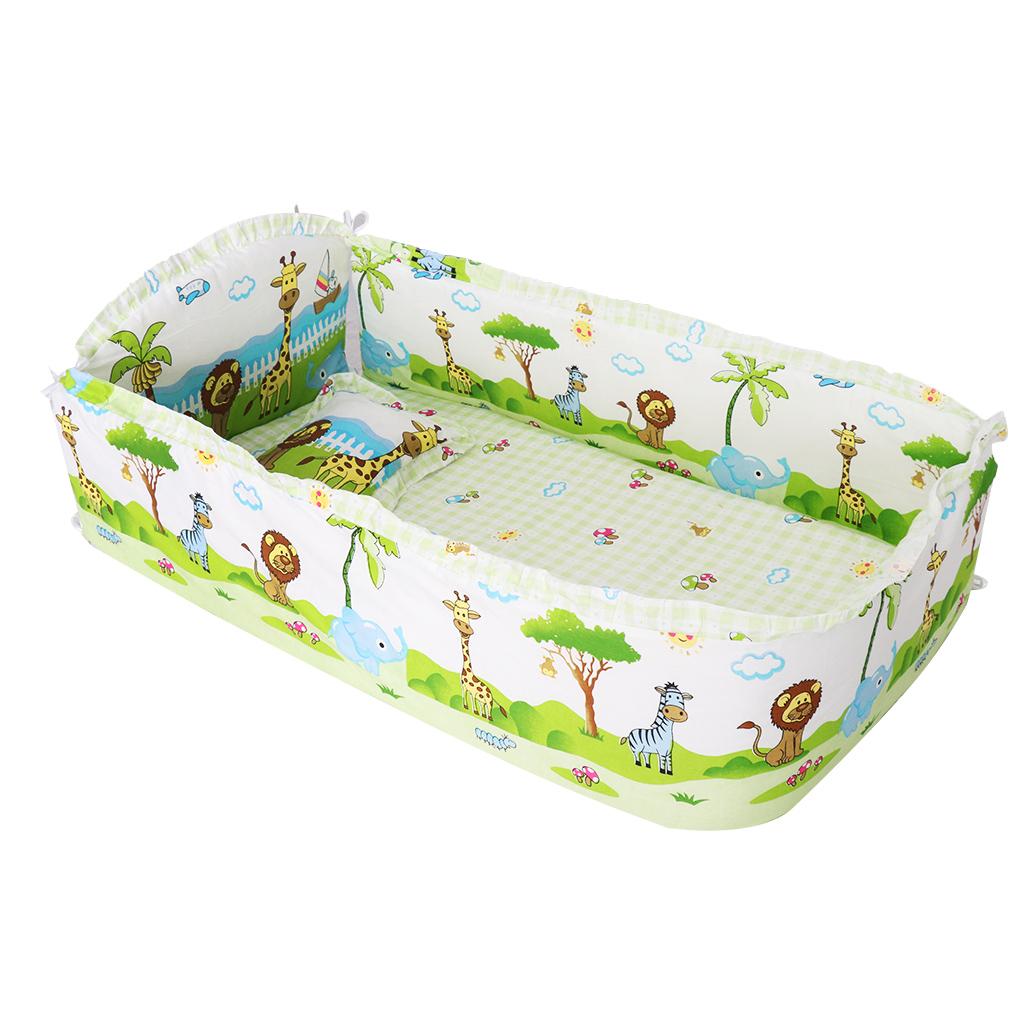 Crib Bedding Set Comforter Bed Surround Mattress 100x58cm Fantasy island