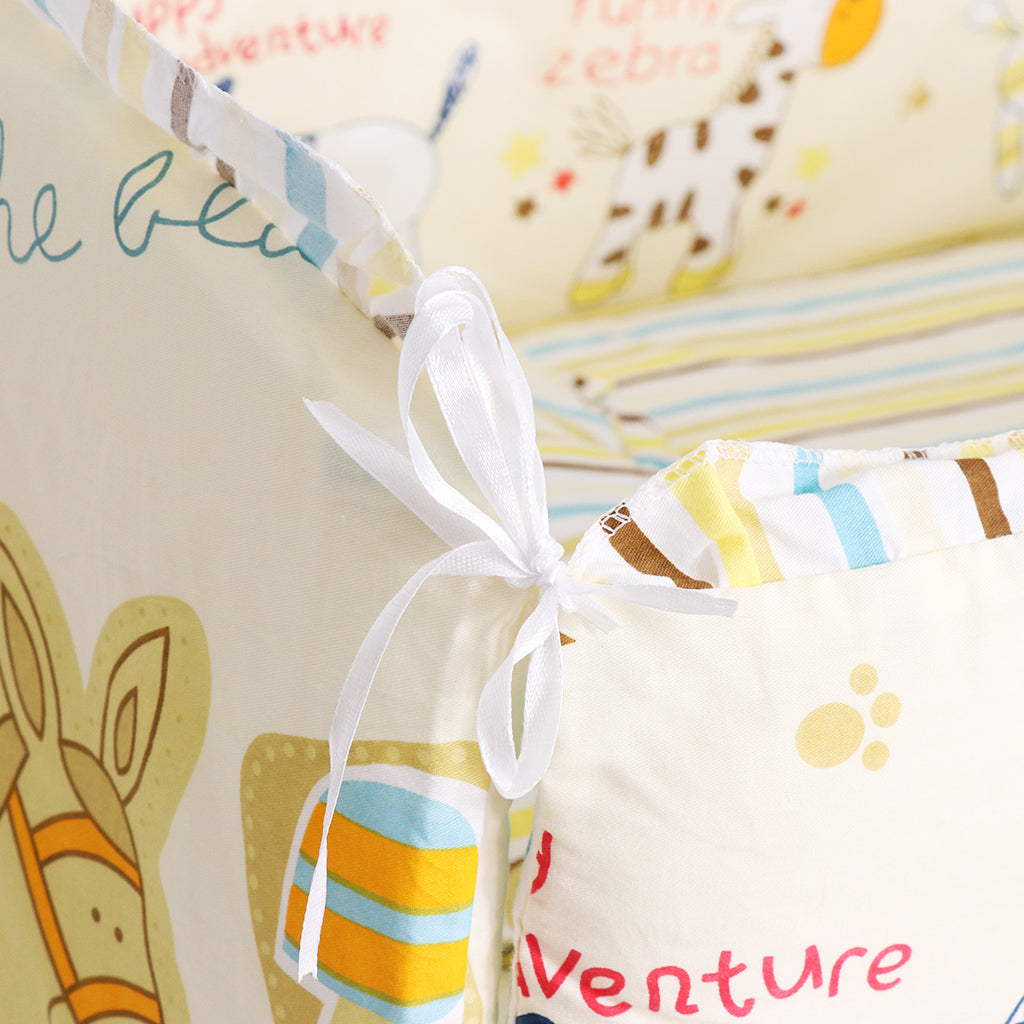 Crib Bedding Set Comforter Bed Surround Mattress 100x58cm Running pony