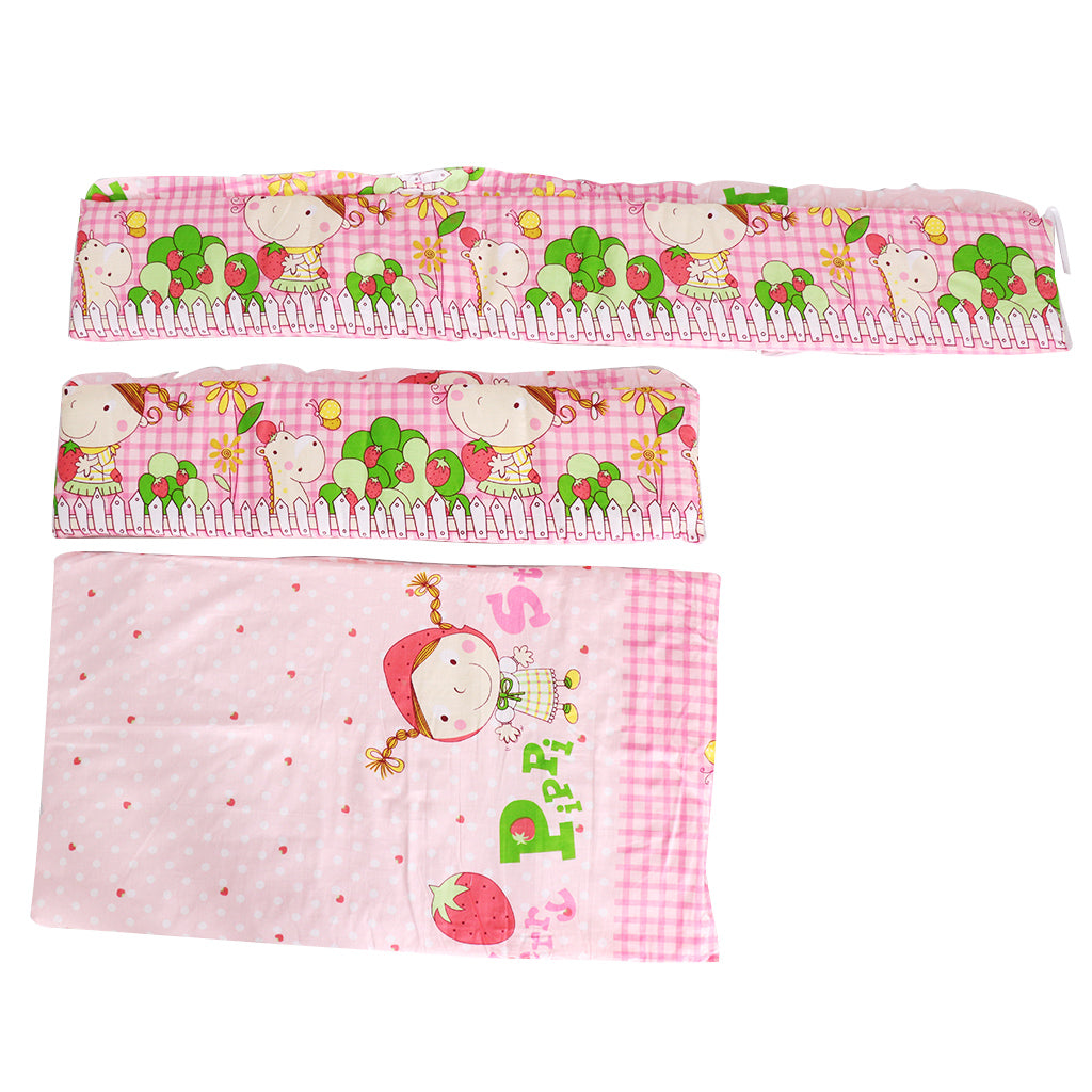 Crib Bedding Set Comforter Bed Surround Mattress 100x58cm Pink princess