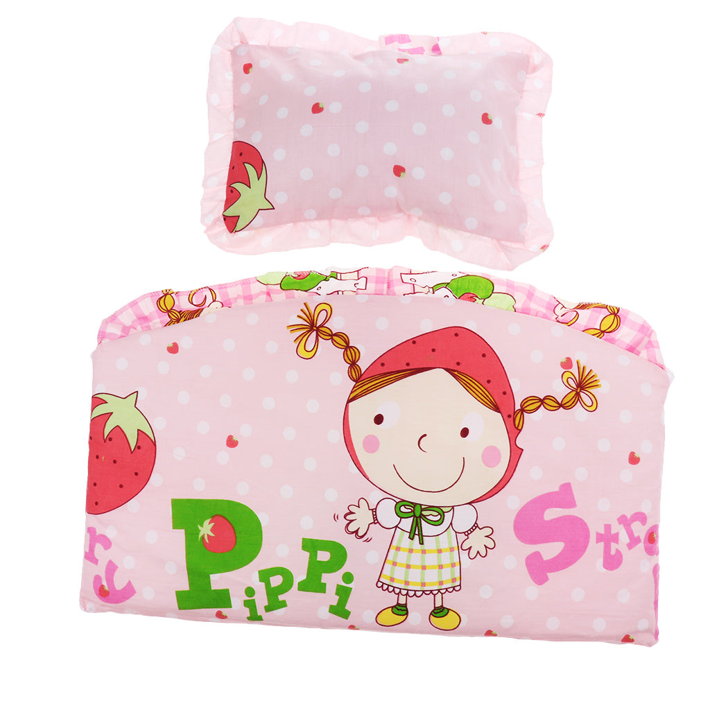 Crib Bedding Set Comforter Bed Surround Mattress 100x58cm Pink princess