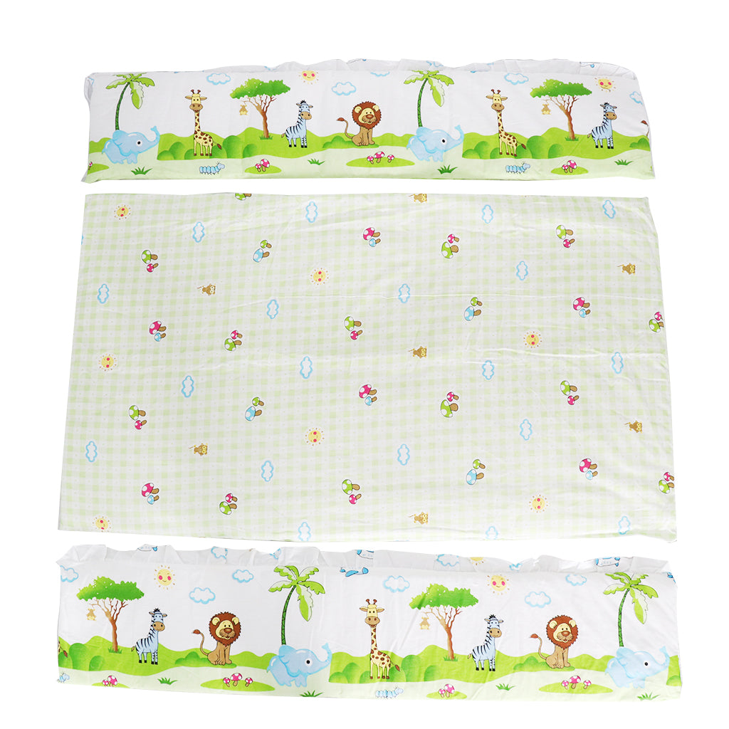 Crib Bedding Set Comforter Bed Surround Mattress 120x65cm Fantasy island