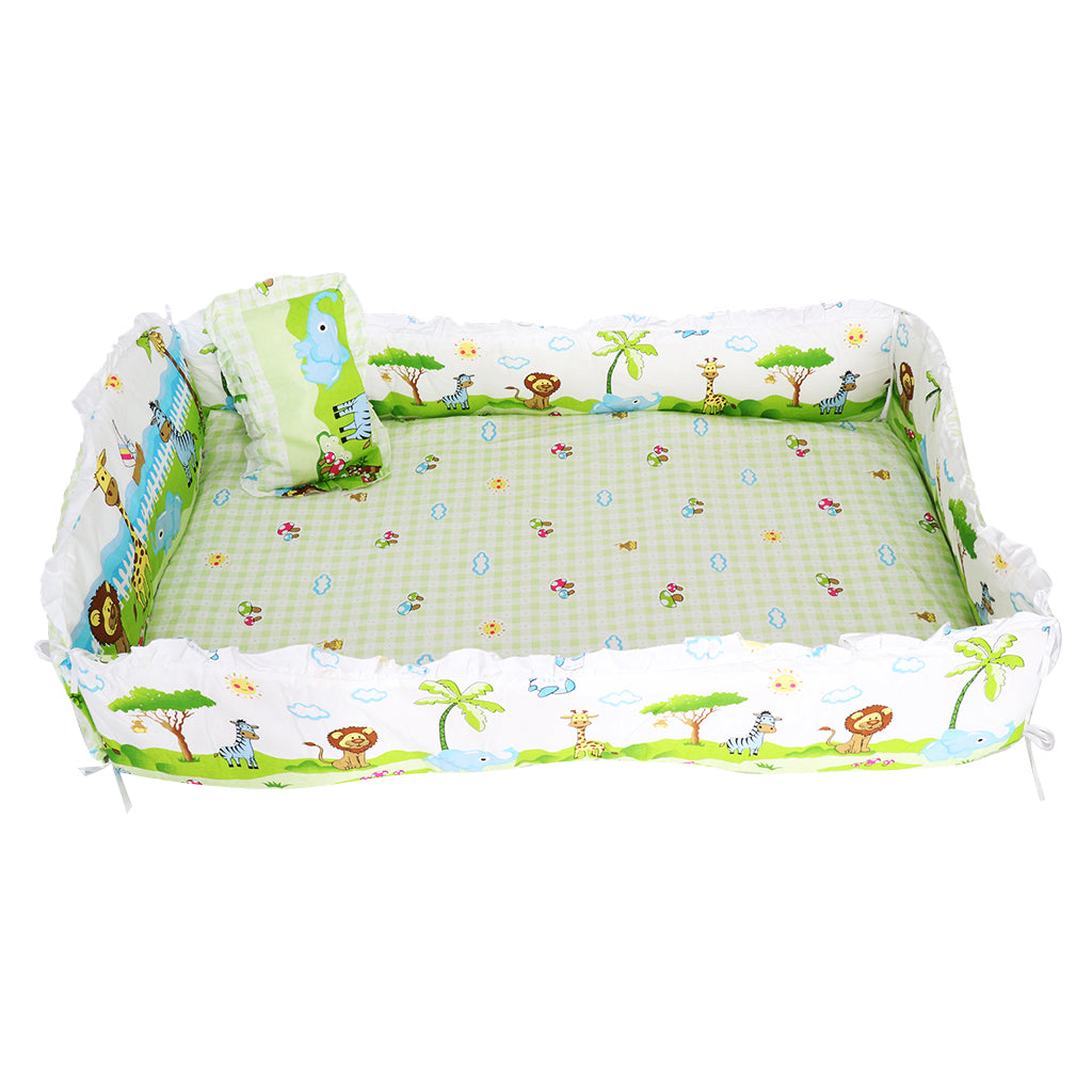 Crib Bedding Set Comforter Bed Surround Mattress 120x65cm Fantasy island