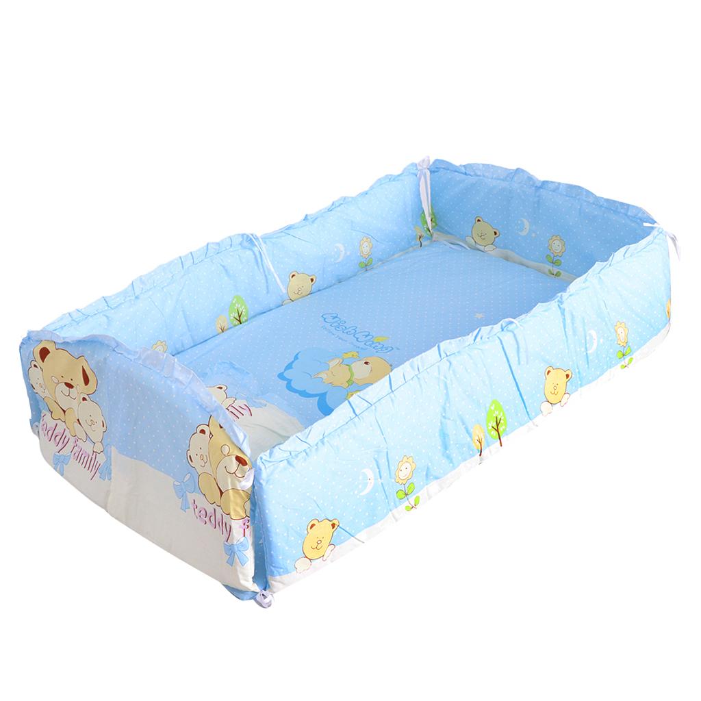 Crib Bedding Set Comforter Bed Surround Mattress 120x65cm Three bears