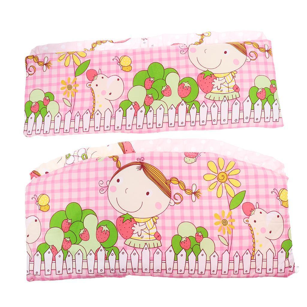 Crib Bedding Set Comforter Bed Surround Mattress 120x65cm Pink princes