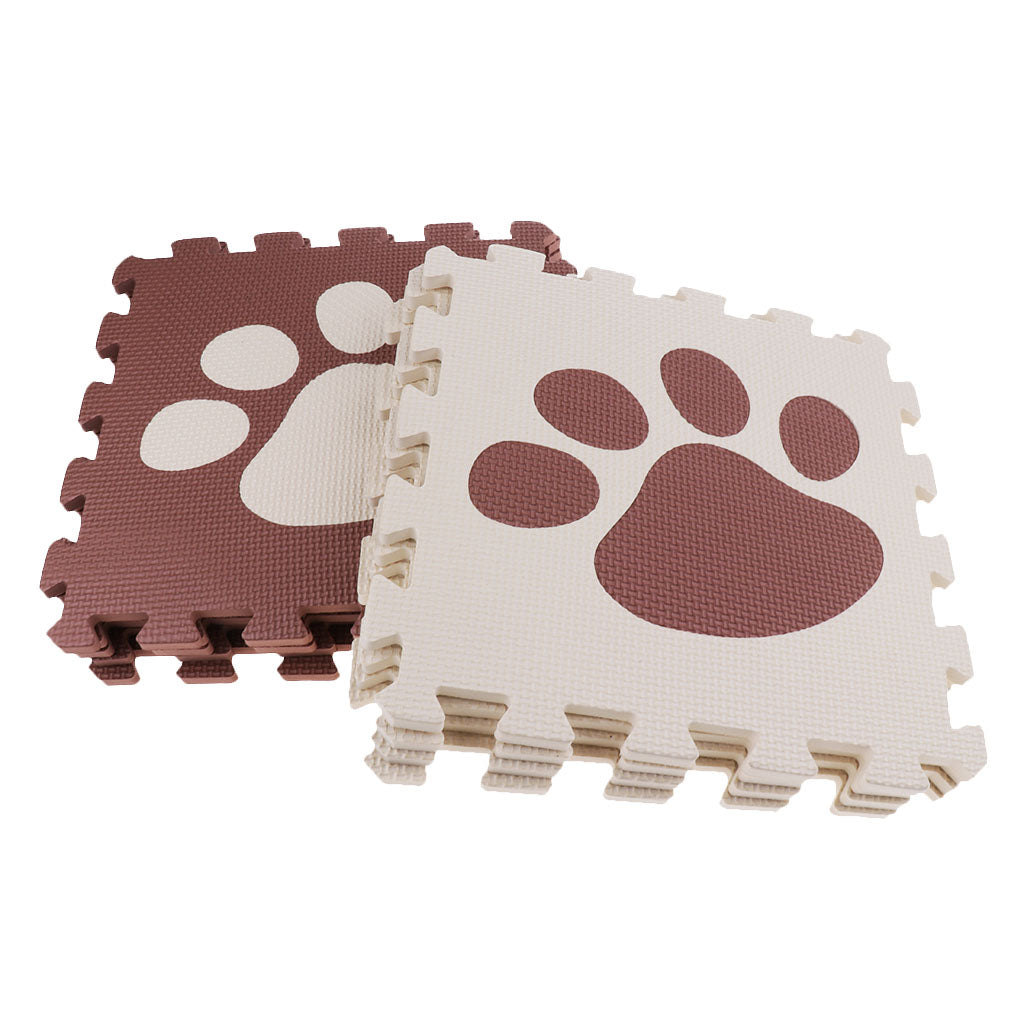 Children's Educational Toys Puzzle Crawling Mat EVA Mats Paw beige Coffee