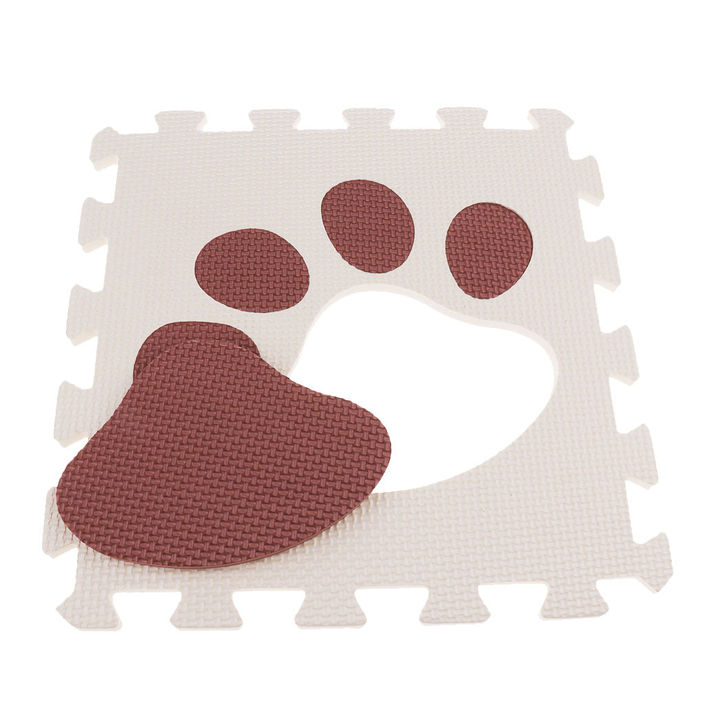 Children's Educational Toys Puzzle Crawling Mat EVA Mats Paw beige Coffee