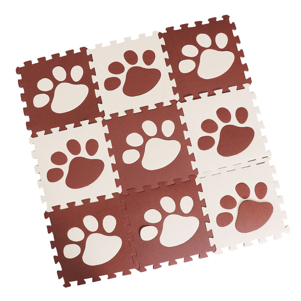 Children's Educational Toys Puzzle Crawling Mat EVA Mats Paw beige Coffee