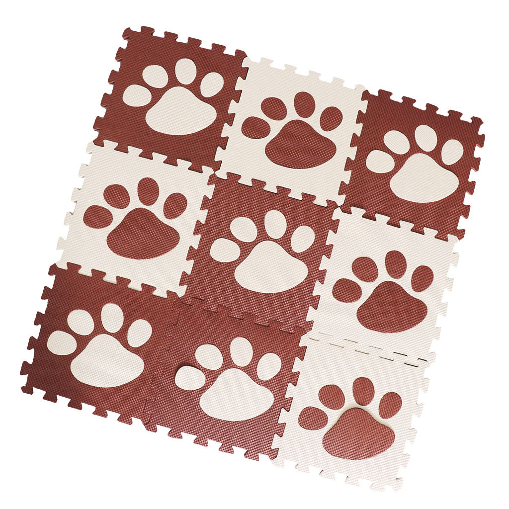 Children's Educational Toys Puzzle Crawling Mat EVA Mats Paw beige Coffee