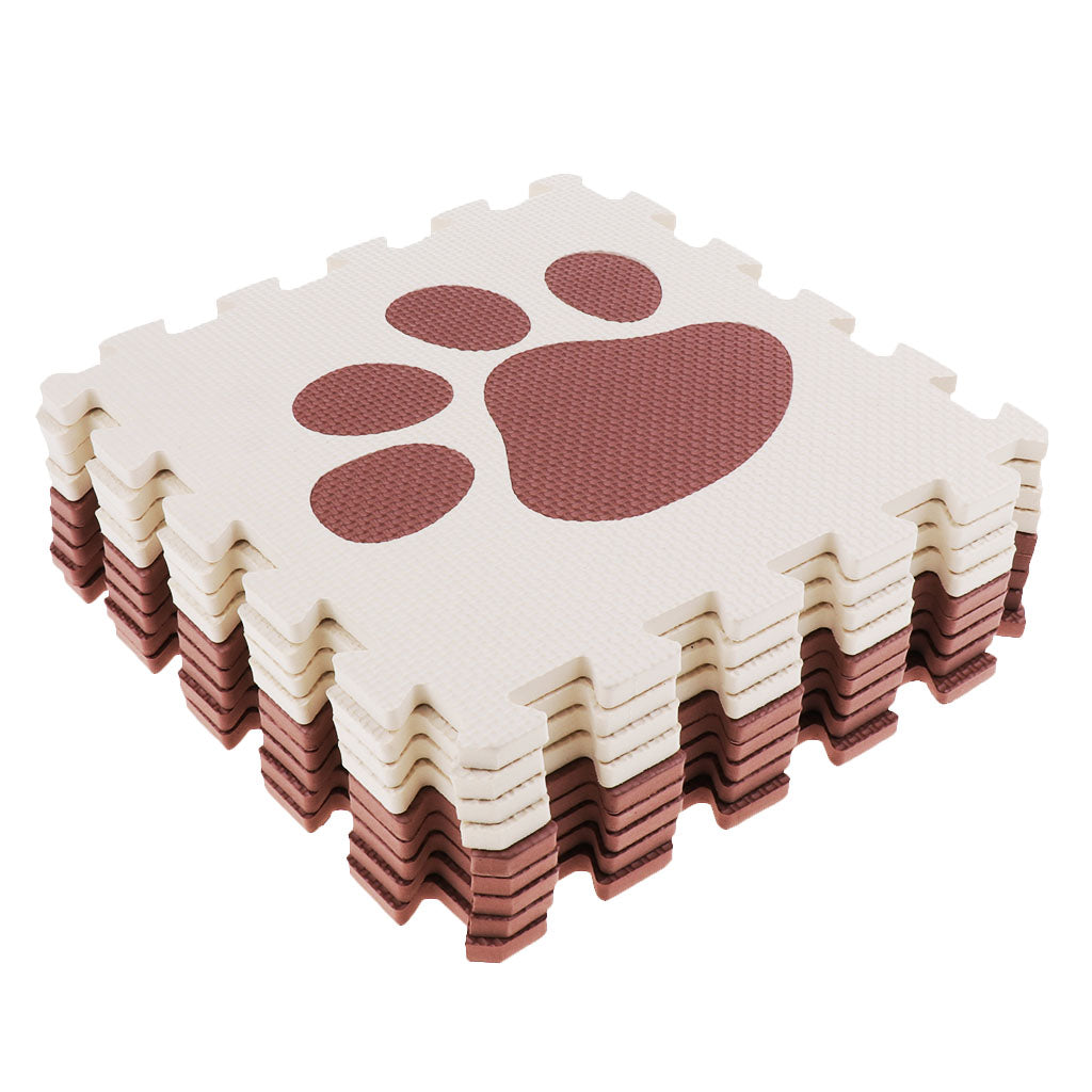 Children's Educational Toys Puzzle Crawling Mat EVA Mats Paw beige Coffee
