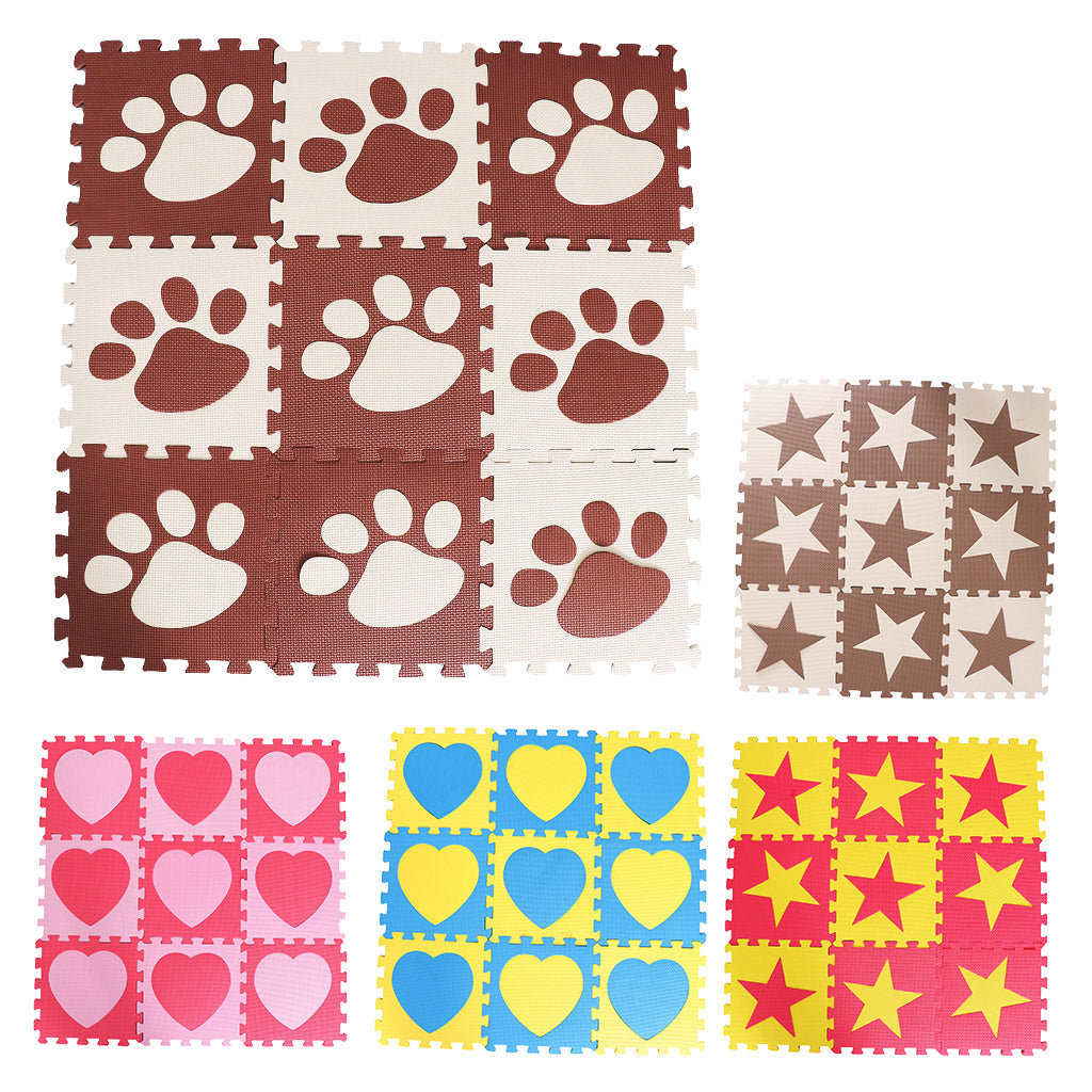 Children's Educational Toys Puzzle Crawling Mat EVA Mats Paw beige Coffee