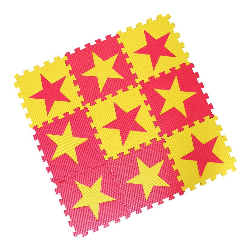 Children's Educational Toys Puzzle Crawling Mat EVA Mats Star red yellow