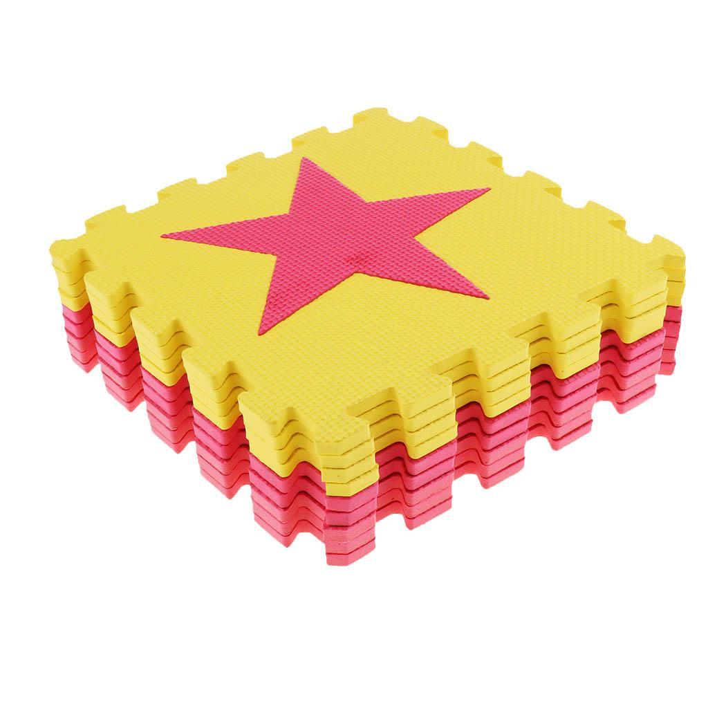 Children's Educational Toys Puzzle Crawling Mat EVA Mats Star red yellow