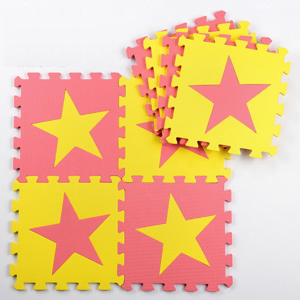 Children's Educational Toys Puzzle Crawling Mat EVA Mats Star red yellow