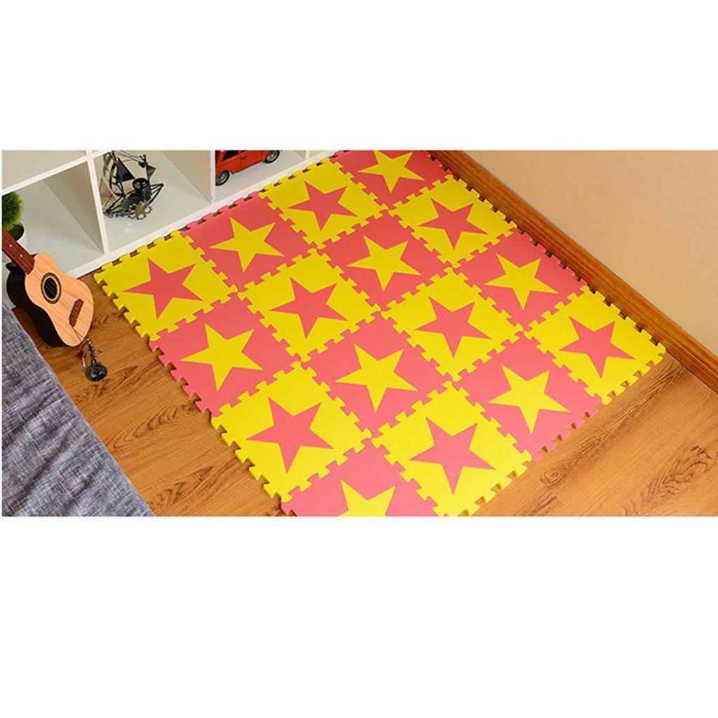 Children's Educational Toys Puzzle Crawling Mat EVA Mats Star red yellow
