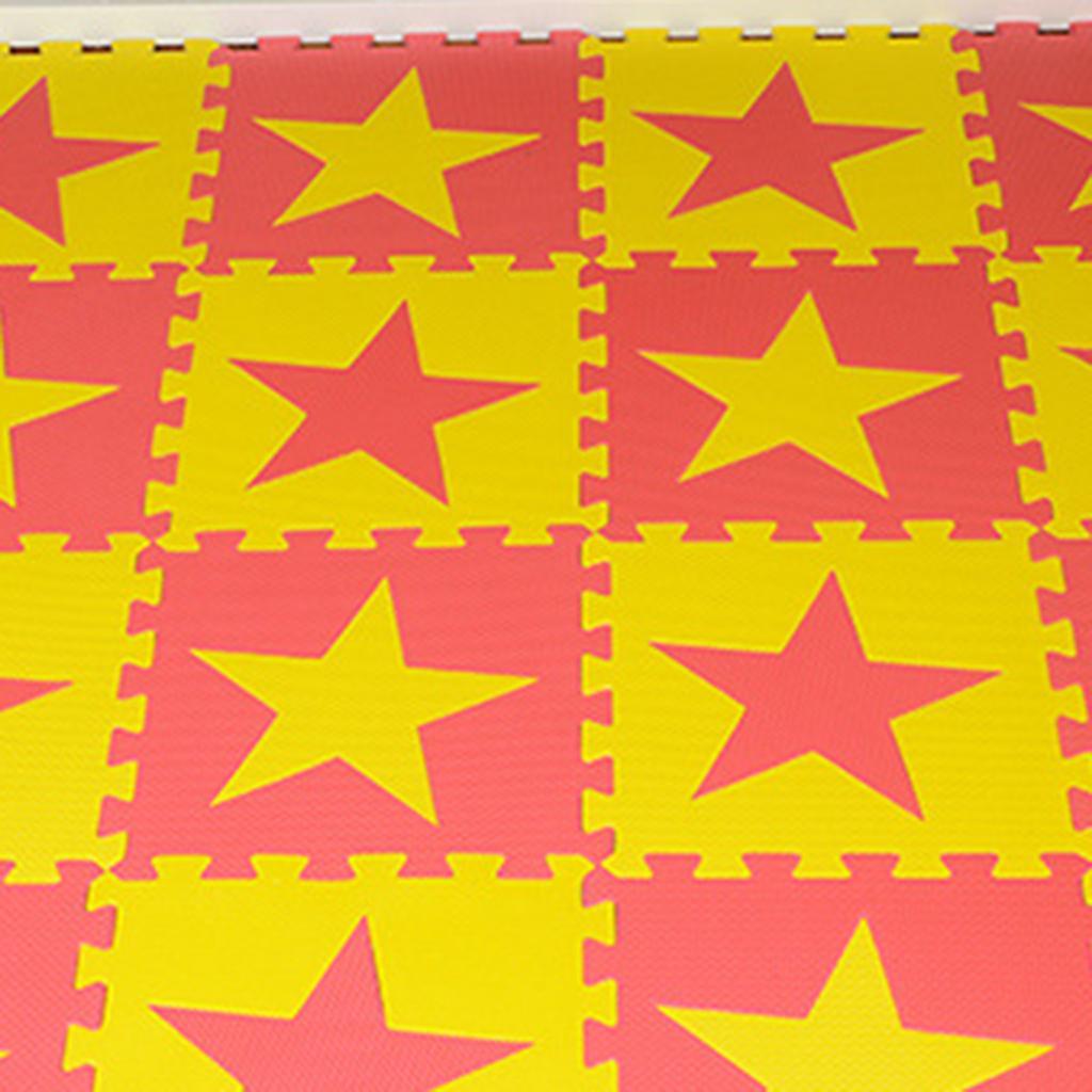 Children's Educational Toys Puzzle Crawling Mat EVA Mats Star red yellow