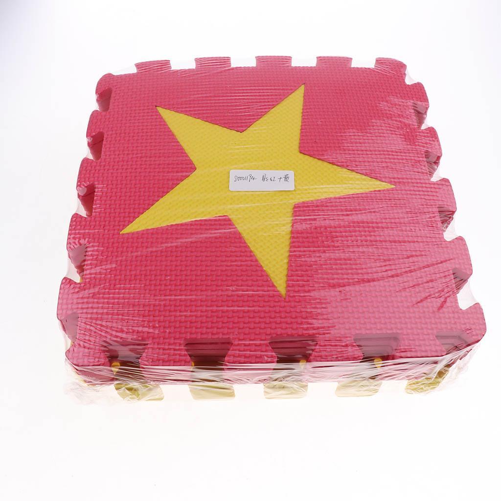 Children's Educational Toys Puzzle Crawling Mat EVA Mats Star red yellow
