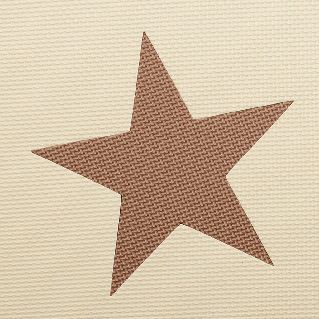Children's Educational Toys Puzzle Crawling Mat EVA Mats Star beige coffee