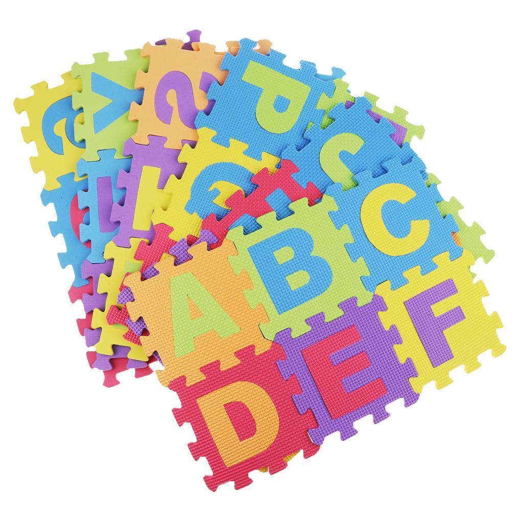 KIDS 36PC COLOURFUL FOAM ALPHABET SOFT JIGSAW PUZZLE PLAY LEARNING MAT NUMBERS