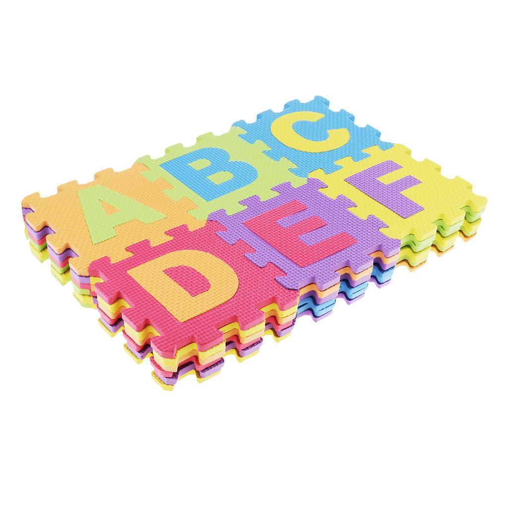 KIDS 36PC COLOURFUL FOAM ALPHABET SOFT JIGSAW PUZZLE PLAY LEARNING MAT NUMBERS
