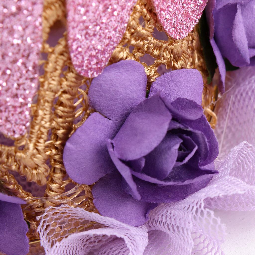 Sweety Baby Flower Golden Crown Birthday Headband Hair Accessories One Purple