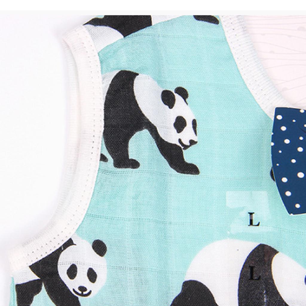 Kids Baby Wearable Safe Sleep Muslin Cotton Sleeping Bag 1-2T Panda