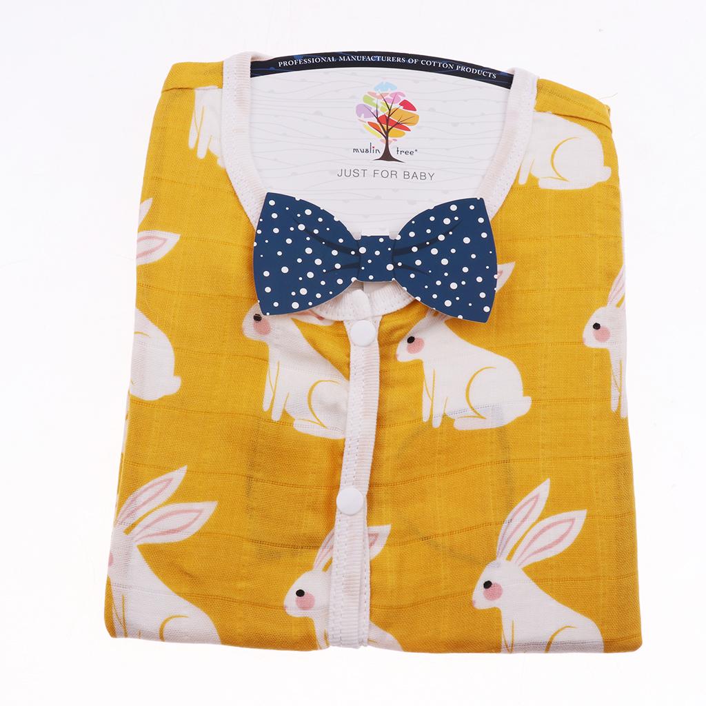 Kids Baby Wearable Safe Sleep Muslin Cotton Sleeping Bag 1-2T Rabbit