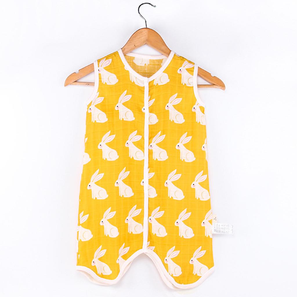 Kids Baby Wearable Safe Sleep Muslin Cotton Sleeping Bag 1-2T Rabbit