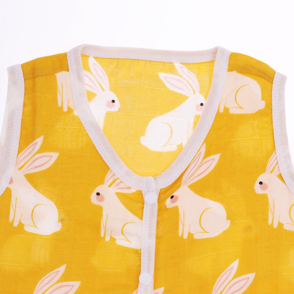 Kids Baby Wearable Safe Sleep Muslin Cotton Sleeping Bag 1-2T Rabbit