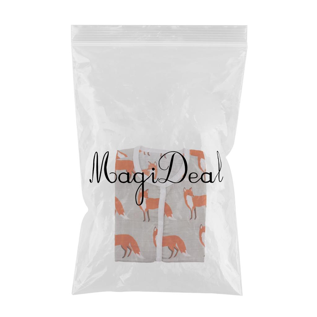 Kids Baby Wearable Safe Sleep Muslin Cotton Sleeping Bag 1-2T Fox