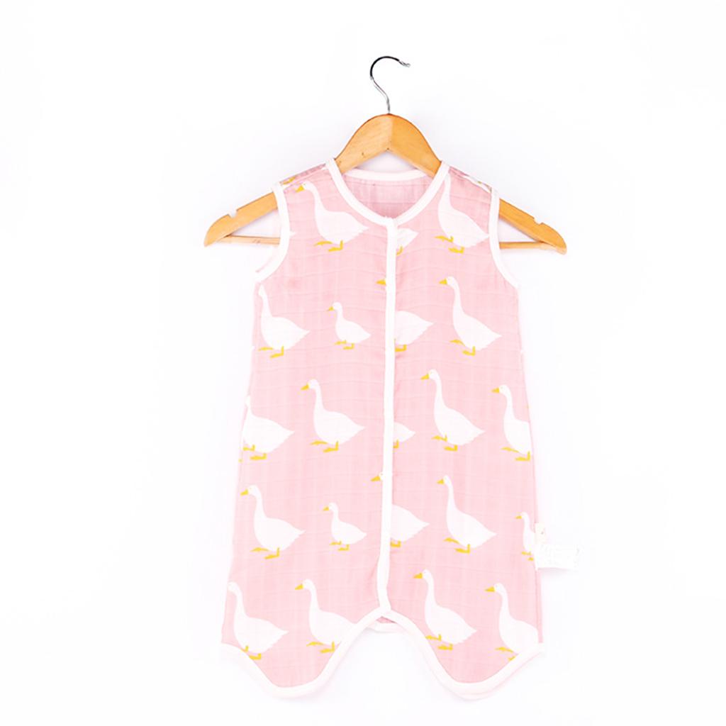 Kids Baby Wearable Safe Sleep Muslin Cotton Sleeping Bag 1-2T Swan