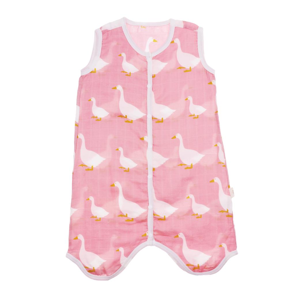 Kids Baby Wearable Safe Sleep Muslin Cotton Sleeping Bag 2-3T Swan