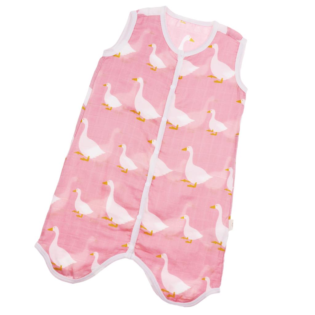 Kids Baby Wearable Safe Sleep Muslin Cotton Sleeping Bag 2-3T Swan