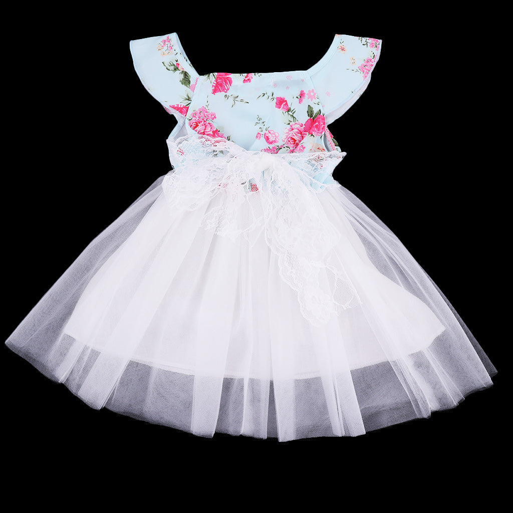 Baby Girls Princess Dress Sleeveless Floral Print Dress 3 Years