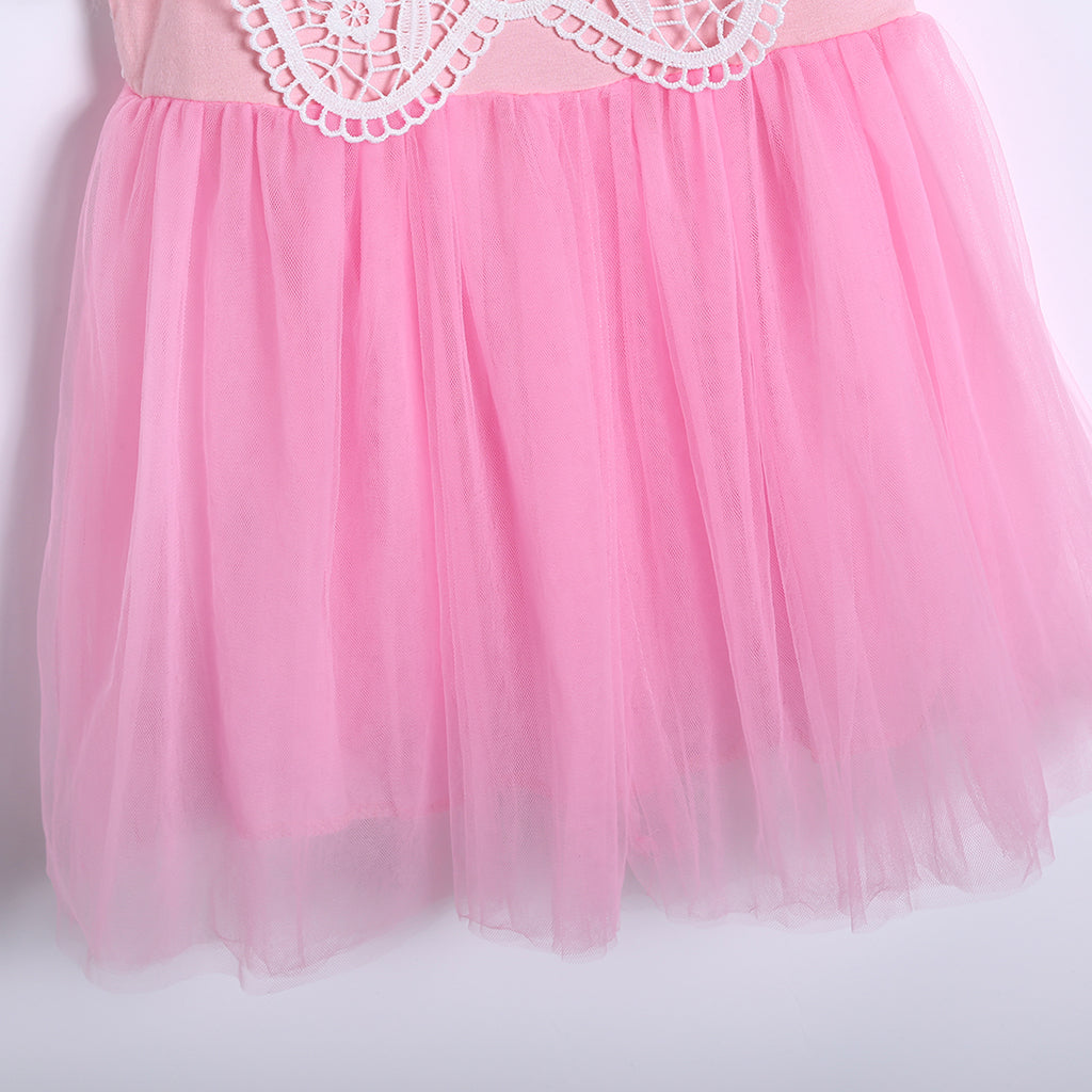 Girl Summer Princess Dress Party Wedding Lace Tulle Tutu Dresses 2T Pink