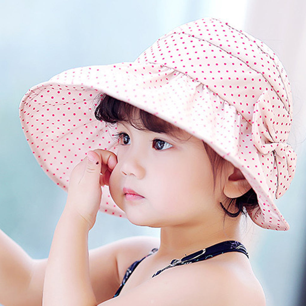 Children's Empty Top Hat Big Sun Protection Sun Visor Pink