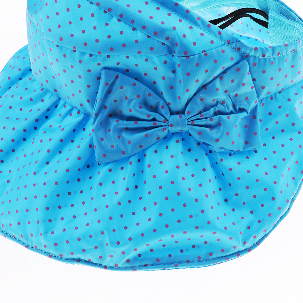 Children's Empty Top Hat Big Sun Protection Sun Visor Blue